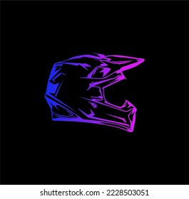 vector cross motorcycle helmet .simple motorcross helmet