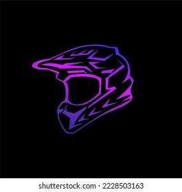 vector cross motorcycle helmet .simple motorcross helmet