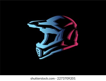 vector cross motorcycle helmet .simple motorcross helmet,Racing helmet vector icon.