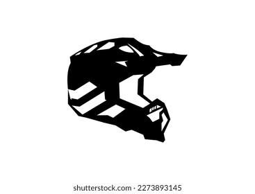 vector cross motorcycle helmet .simple motorcross helmet,Racing helmet vector icon.