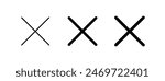 Vector cross multiply close remove mark icon. Perfect for app and web interfaces, infographics, presentations, marketing, etc.