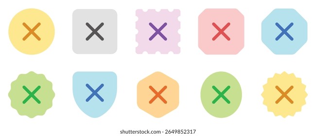 Ícone de marca de fechamento de multiplicação de vetor. Perfeito para aplicativos e interfaces web, infográficos, apresentações, marketing, etc.