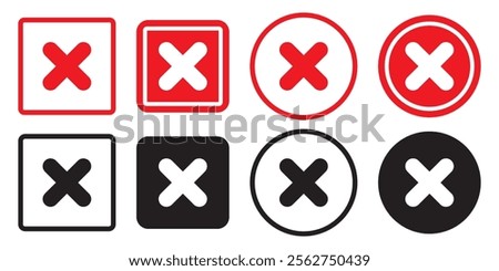 Vector cross multiply close remove mark icon. Perfect for app and web interfaces, infographics, presentations, marketing, etc.