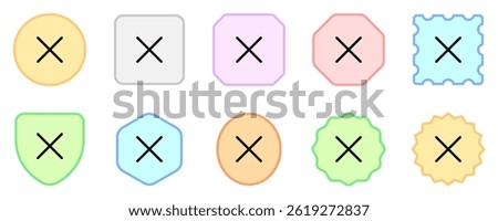 Vector cross multiply close remove mark icon. Perfect for app and web interfaces, infographics, presentations, marketing, etc.