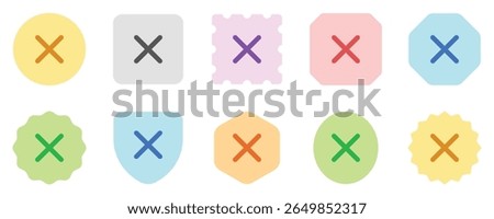 Vector cross multiply close remove mark icon. Perfect for app and web interfaces, infographics, presentations, marketing, etc.
