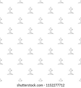 Vector Cross pattern. Halloween seamless background. Vector illustration