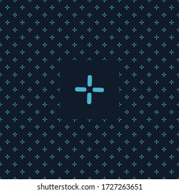 Vector cross stich plus seamless pattern, geometric background. Aim seamless patern. Stock vector illustration