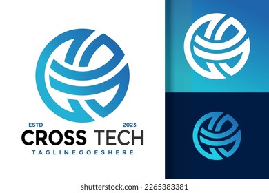 Vector Cross Technology Business Creative Modern Logo