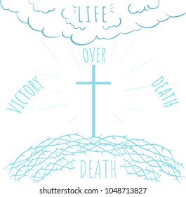 Vector Cross Victory over death
