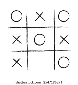 Vector cross zero paper game icon. For design, advertising banner, logo