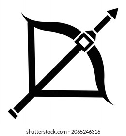 Vector Crossbow Glyph Icon Design
