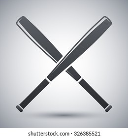 Vector Crossed Baseball Bats Icon