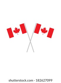 Vector Crossed Canada Flags