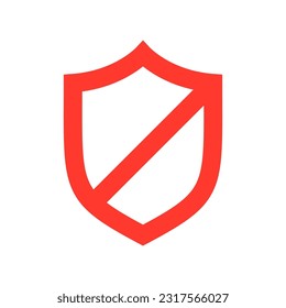 Vector Crossed Shield Badge Icon