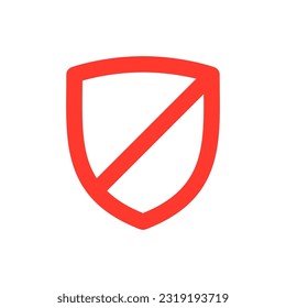 Vector Crossed Shield Badge Icon