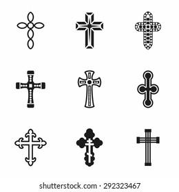 Set Crosses Vector Eps 10 Stock Vector (Royalty Free) 132019568 ...