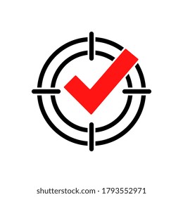 Vector Crosshair con marca de verificación