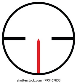 Vector crosshair with red sight.