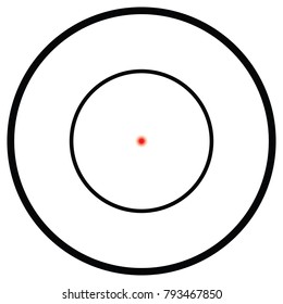 Vector crosshair with red sight.