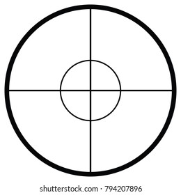 Vector crosshair with sight