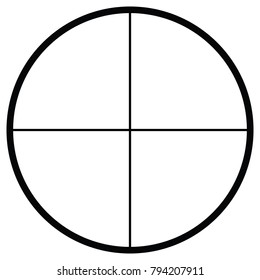 Vector crosshair with sight