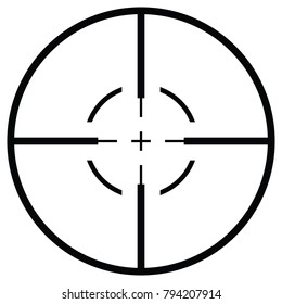 Vector crosshair with sight
