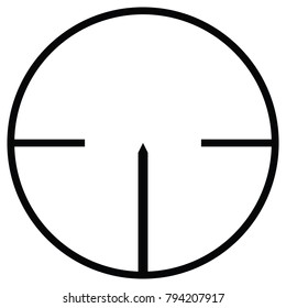 Vector crosshair with sight