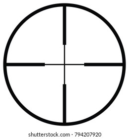 Vector crosshair with sight