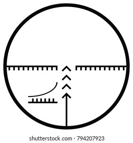 Vector crosshair with sight