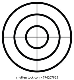Vector crosshair with sight