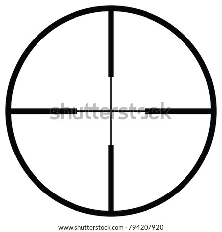 Vector crosshair with sight