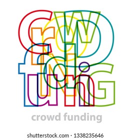Vector crowd funding. Broken text