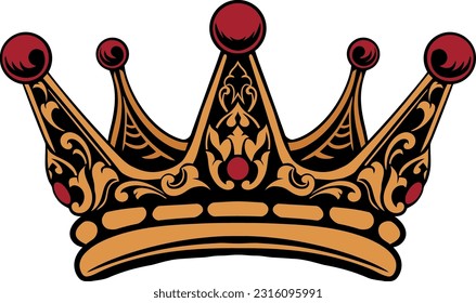 diseño de ilustración de la corona vectorial