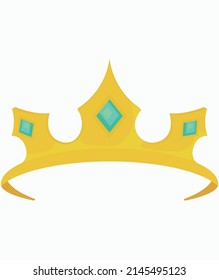 Corona vectorial con 
diamante. sombrero real