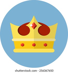 Vector Crown Flat Icon