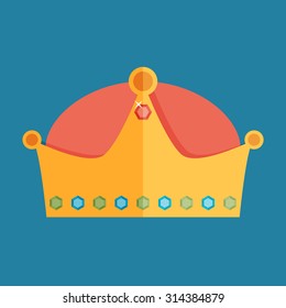 Vector Crown Flat Icon