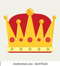 Vector Crown Flat Icon