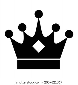 Vector Crown Glyph Icon Design
