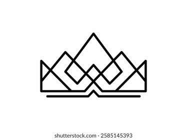 Vector crown icon aesthetics. thin line sign. Outline Crown Isolated Contour Symbol Illustration for your web and mobile app design logo concept.