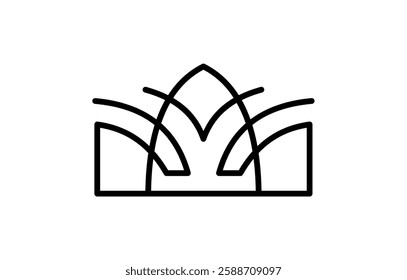 Vector crown icon aesthetics. thin line sign. Outline Crown Isolated Contour Symbol Illustration for your web and mobile app design logo concept.