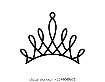 Vektorkrone Symbol Ästhetik. dünnes Zeichen. Outline Crown Isolierte Kontur Symbol Illustration für Ihr Web und Mobile App Design Logo Konzept.
