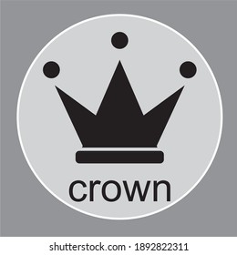 Vector crown icon. Element for design. eps 10