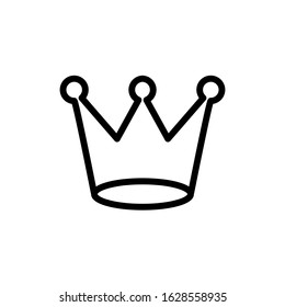 Vector, crown icon  Line design template