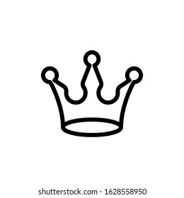 Vector, crown icon  Line design template