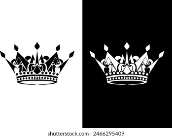Vector crown illustration in graffiti style