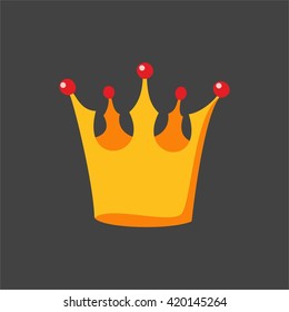 Vector crown isolated on black background