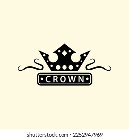 vector crown king logo icon. simple elegant flat illustration style. great for crown, vector, king, symbol, queen, vintage, royal, etc.