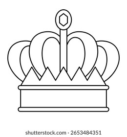 Vector Crown Line Art – Crown Clip Art Design