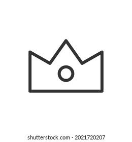 Vector crown line icon. Symbol in trendy outline style. Vector illustration isolated on a white background. 