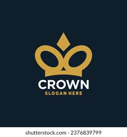 vector crown logo design royal king queen with creative concept